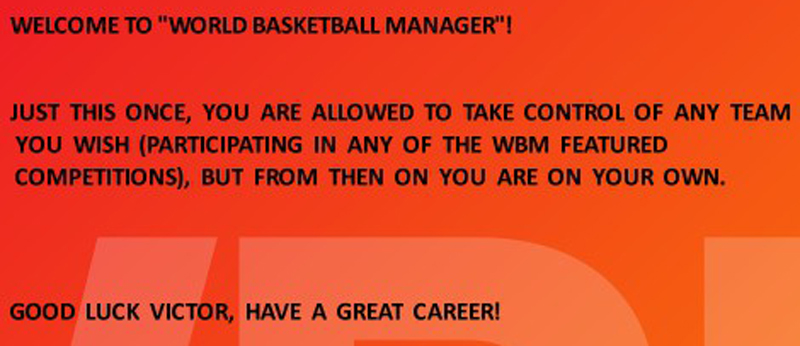 Illustration for article titled Blind Run: World Basketball Manager 2010